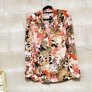 JUDITH WILLIAMS • floral cardigan button down
